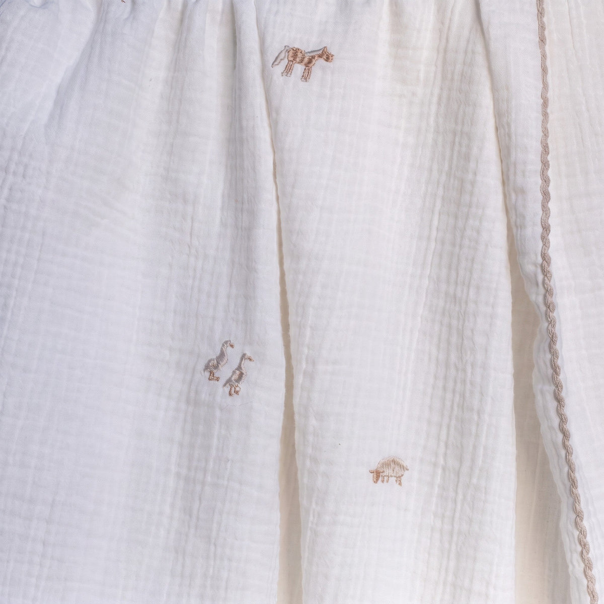 Embroidered Muslin Blanket
