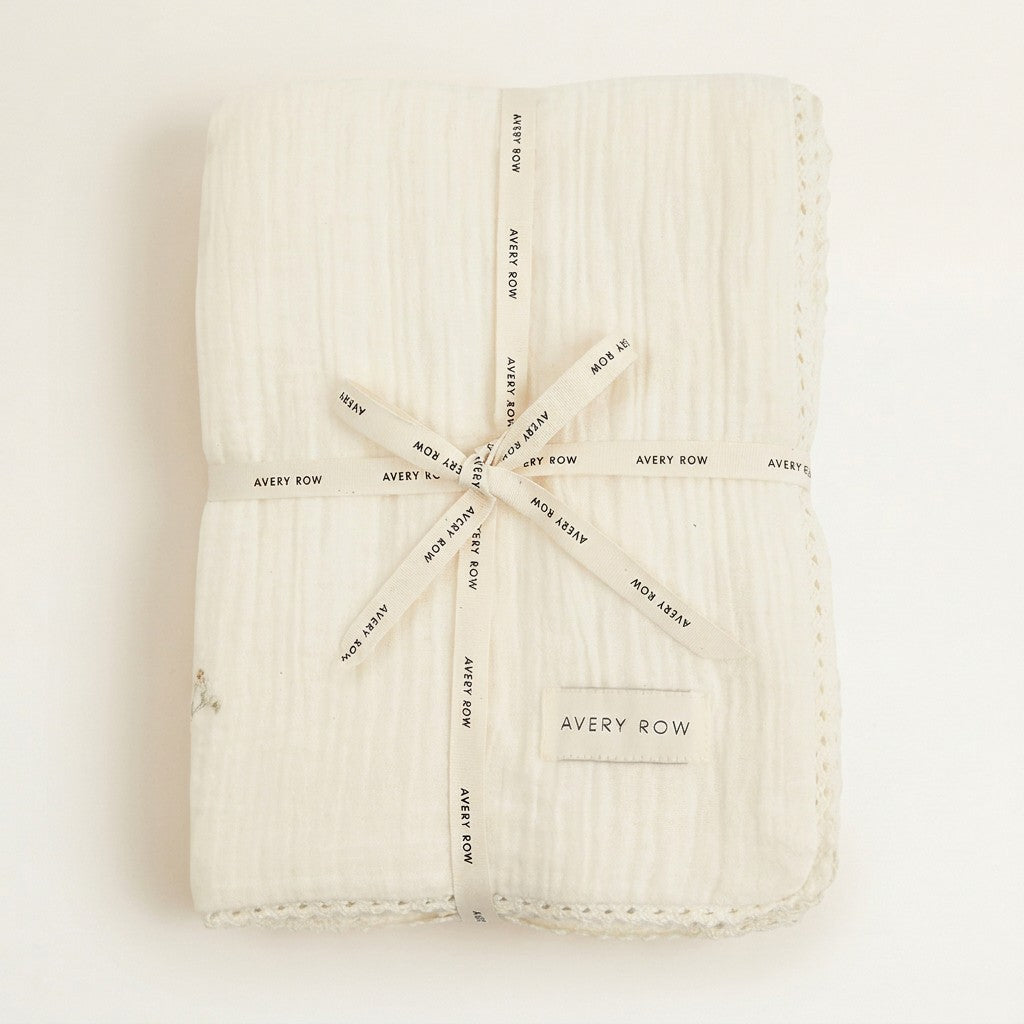 Embroidered Muslin Blanket