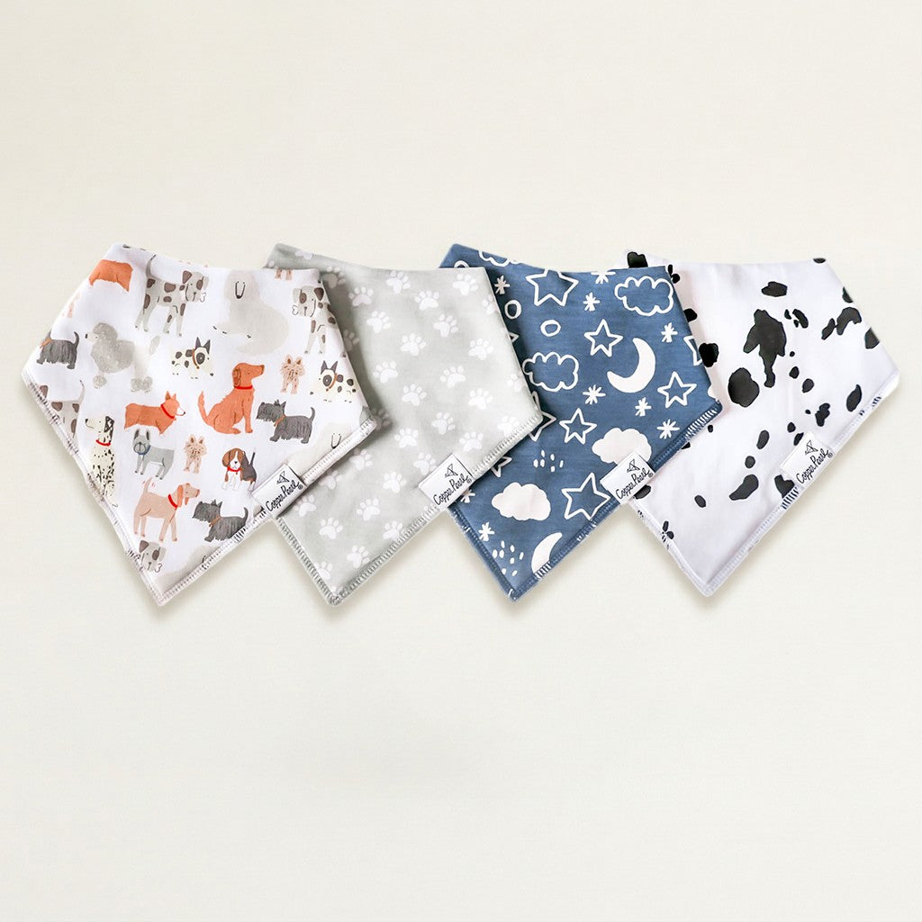 Baby Bandana Bibs, 4-Pack