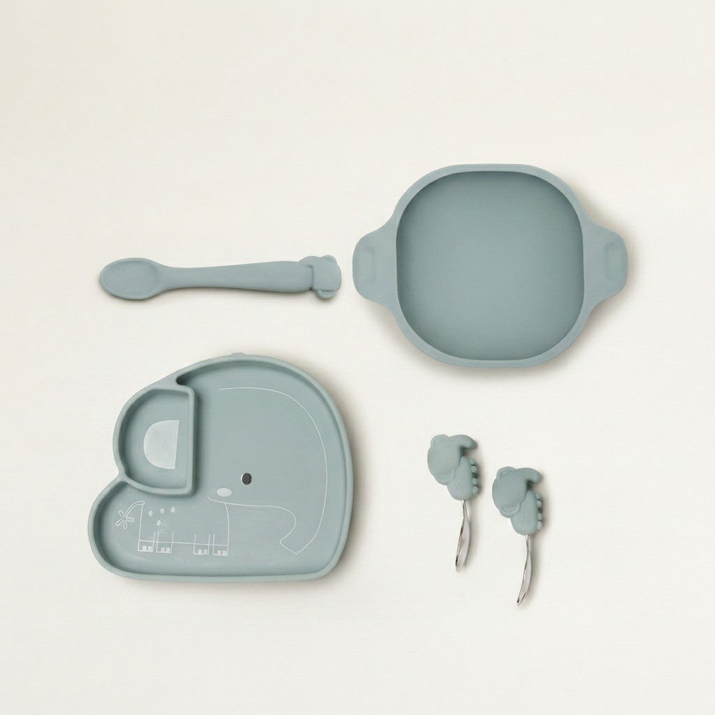 Born to be Wild Learning Spoon & Fork Set, Bunny
