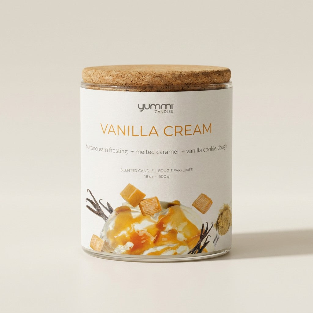 Vanilla Cream Jar Candle, 18oz