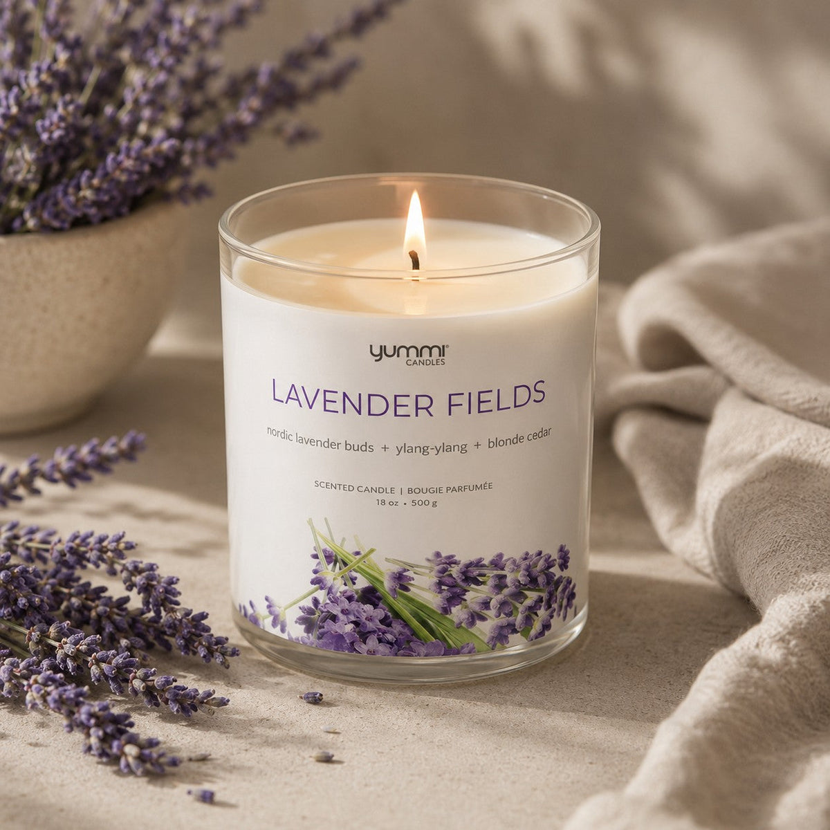 Lavender Fields Jar Candle, 18oz