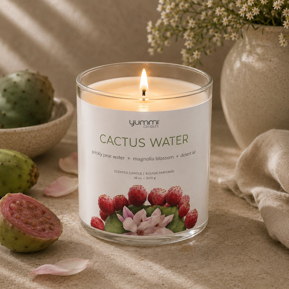Cactus Water Jar Candle, 18oz