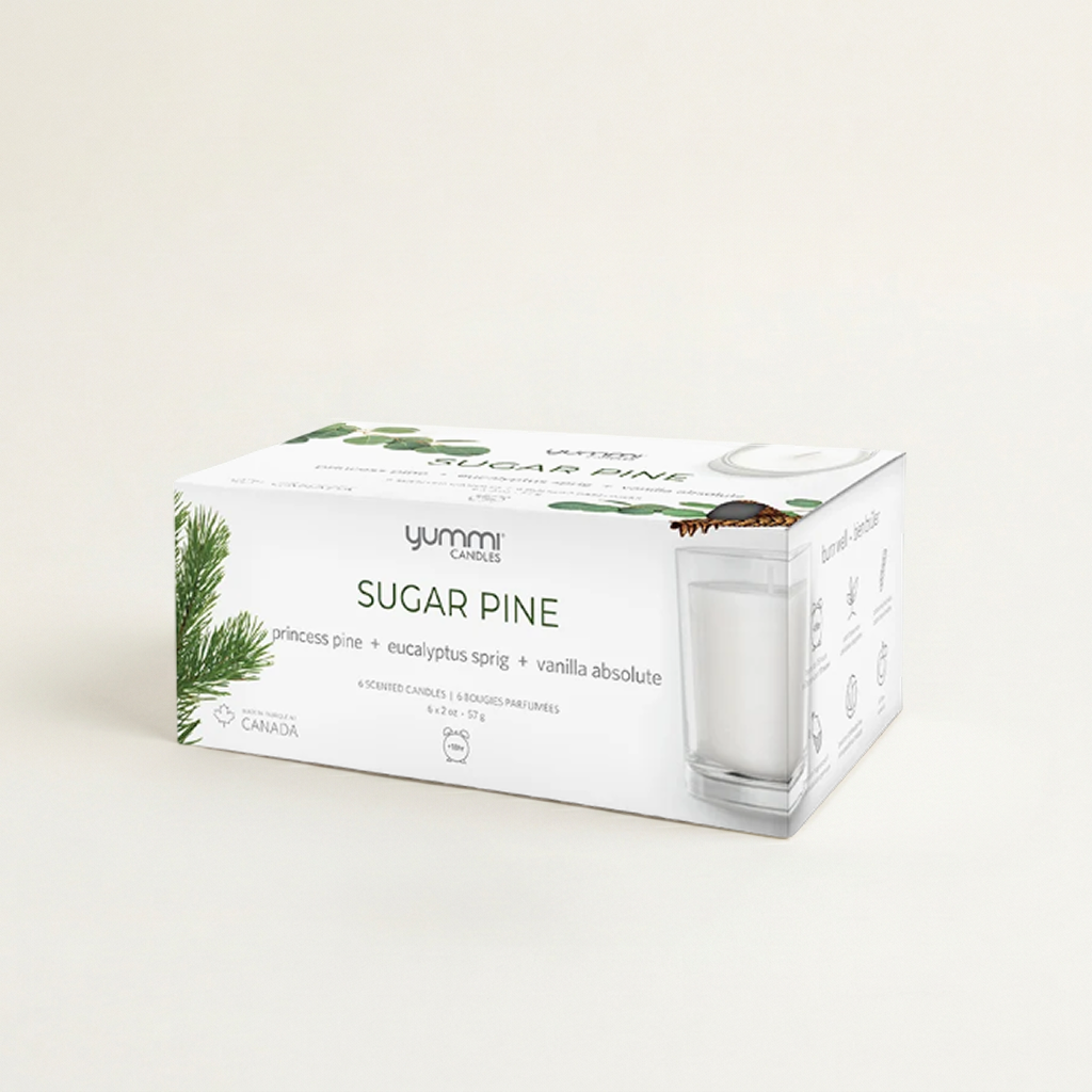 Sugar Pine Votive Candles, 2oz, Pack of 6