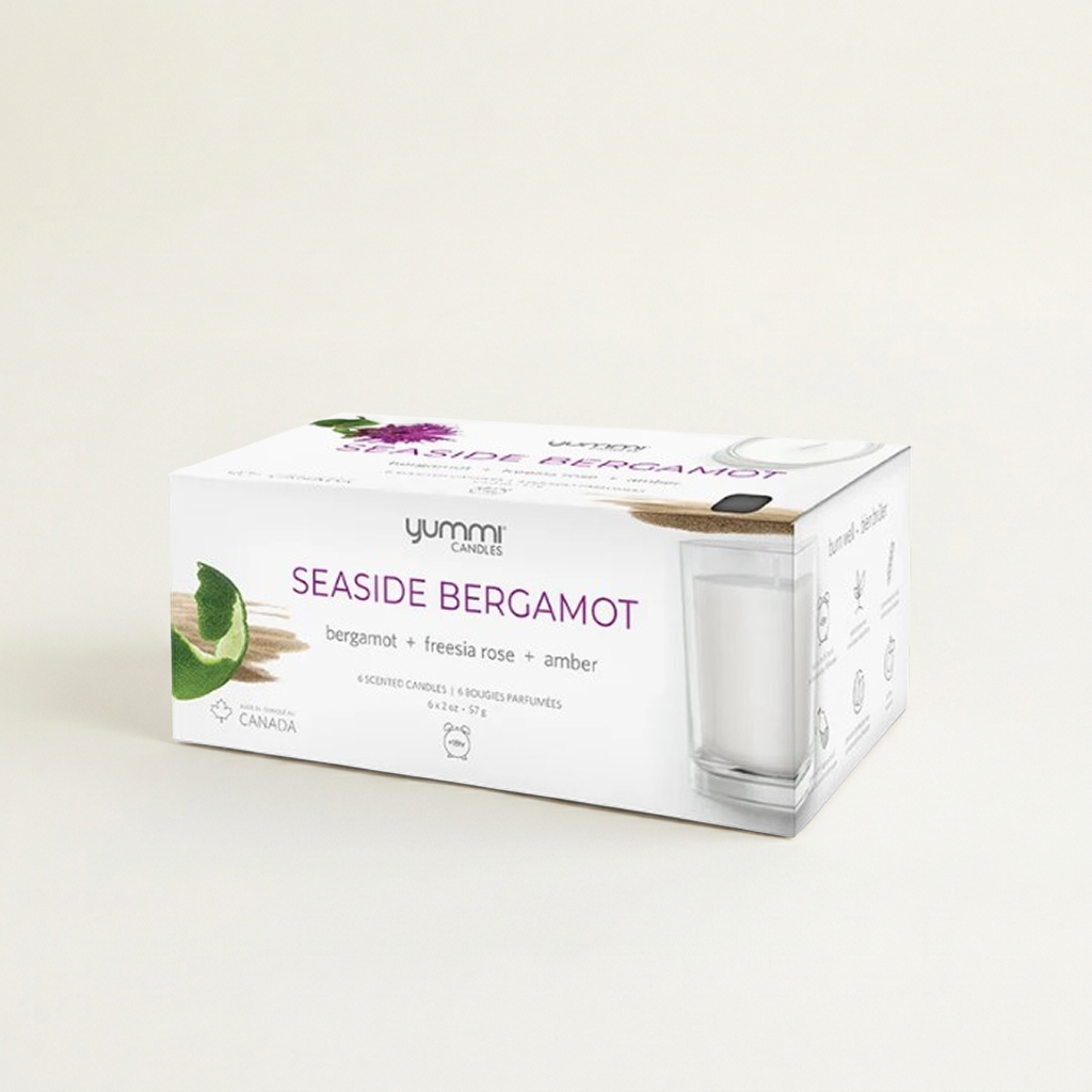 Seaside Bergamot Votive Candles, 2oz, Pack of 6