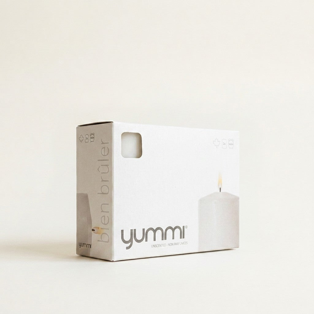 Unscented Pillar Candles, Pack of 3