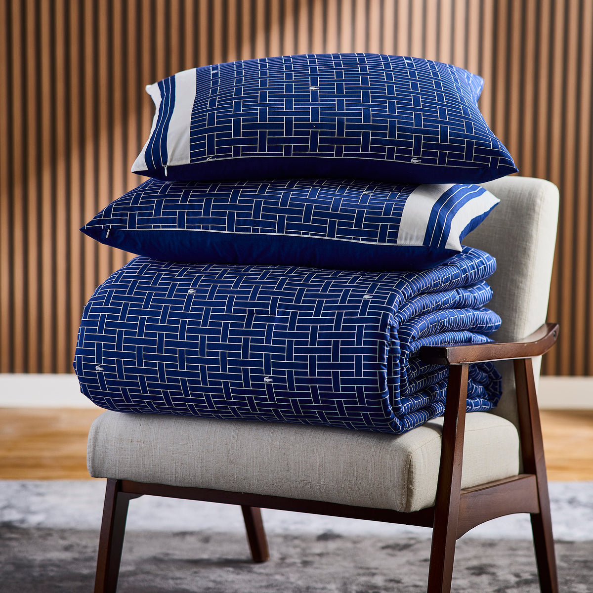 Lacoste Logo Heritage Cotton Comforter Set