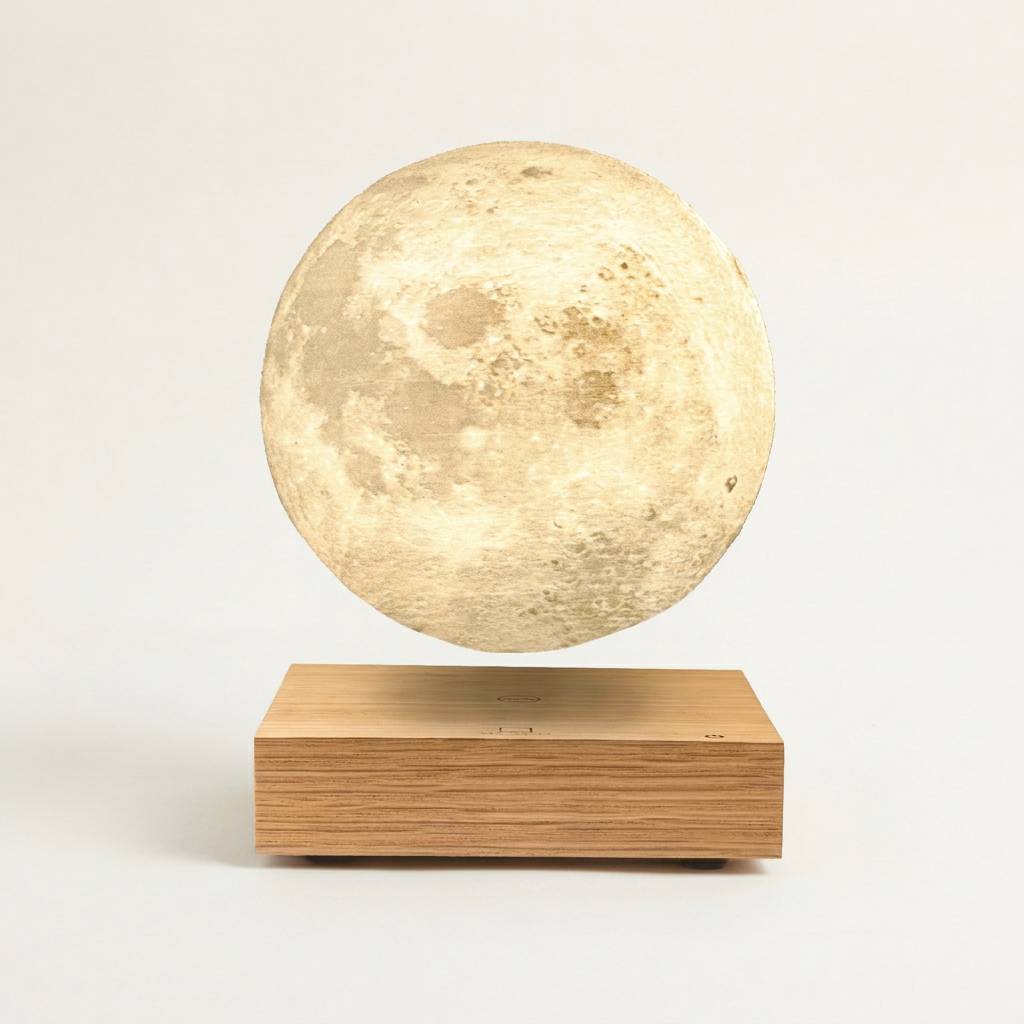 Smart Moon Lamp, White Ash