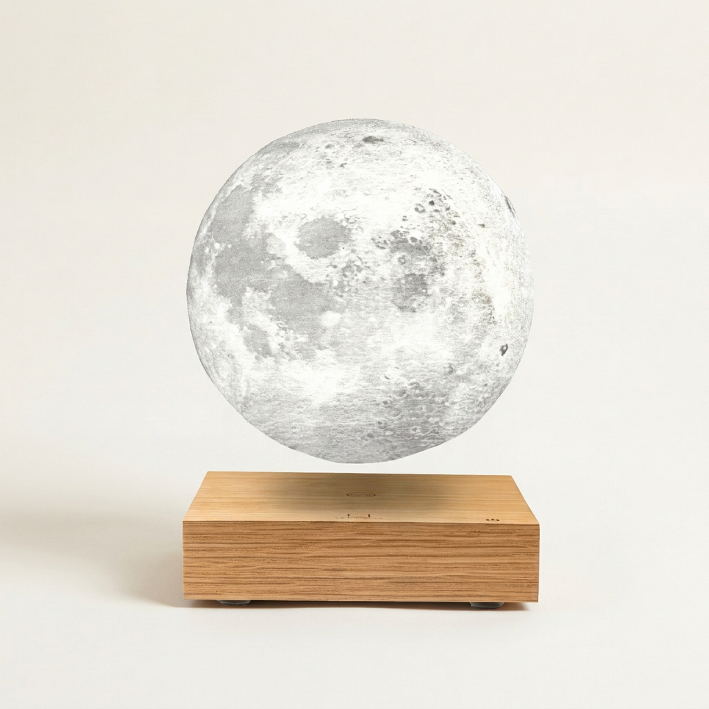 Smart Moon Lamp, White Ash