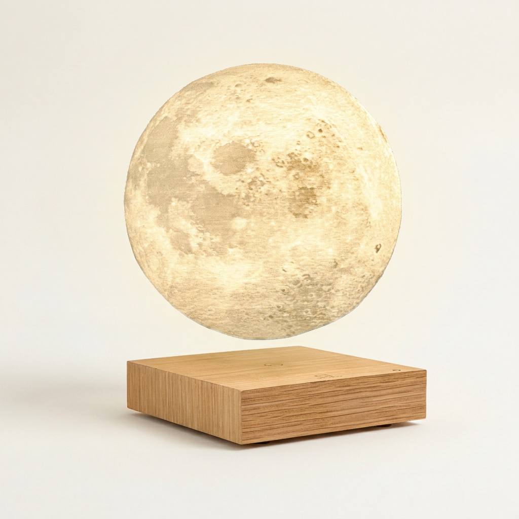 Smart Moon Lamp, White Ash