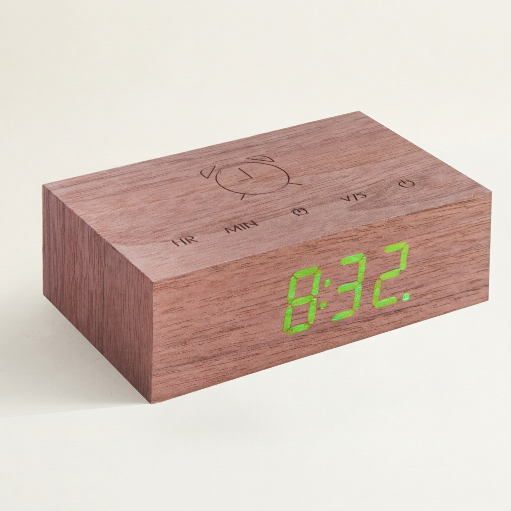 Flip Click Clock with Green LED