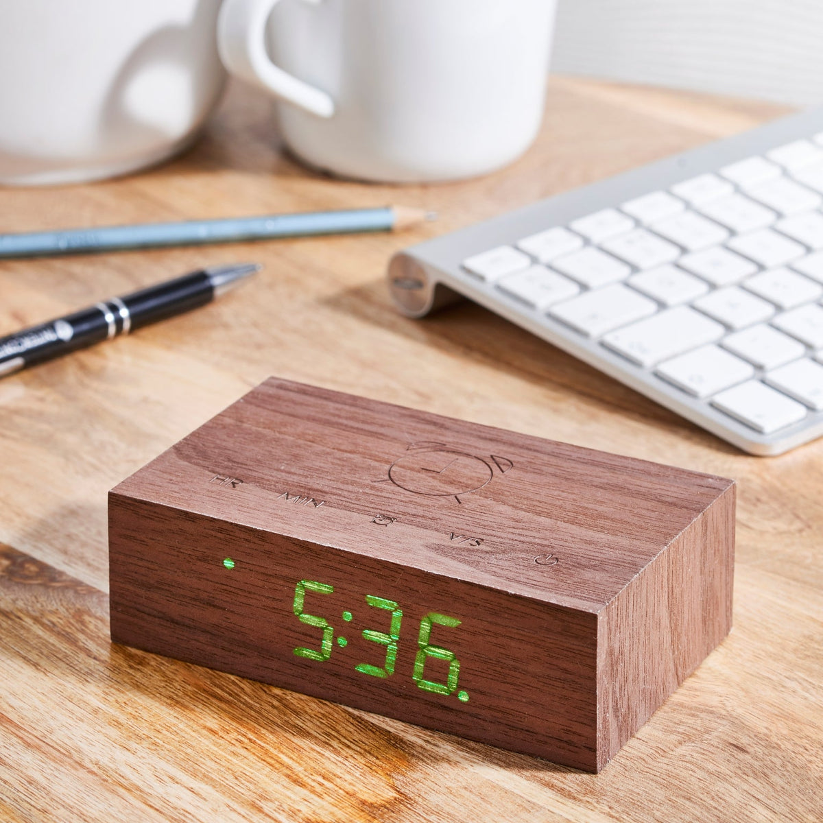 Flip Click Clock with Green LED