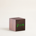 Wooden Cube Click Clock, Beech