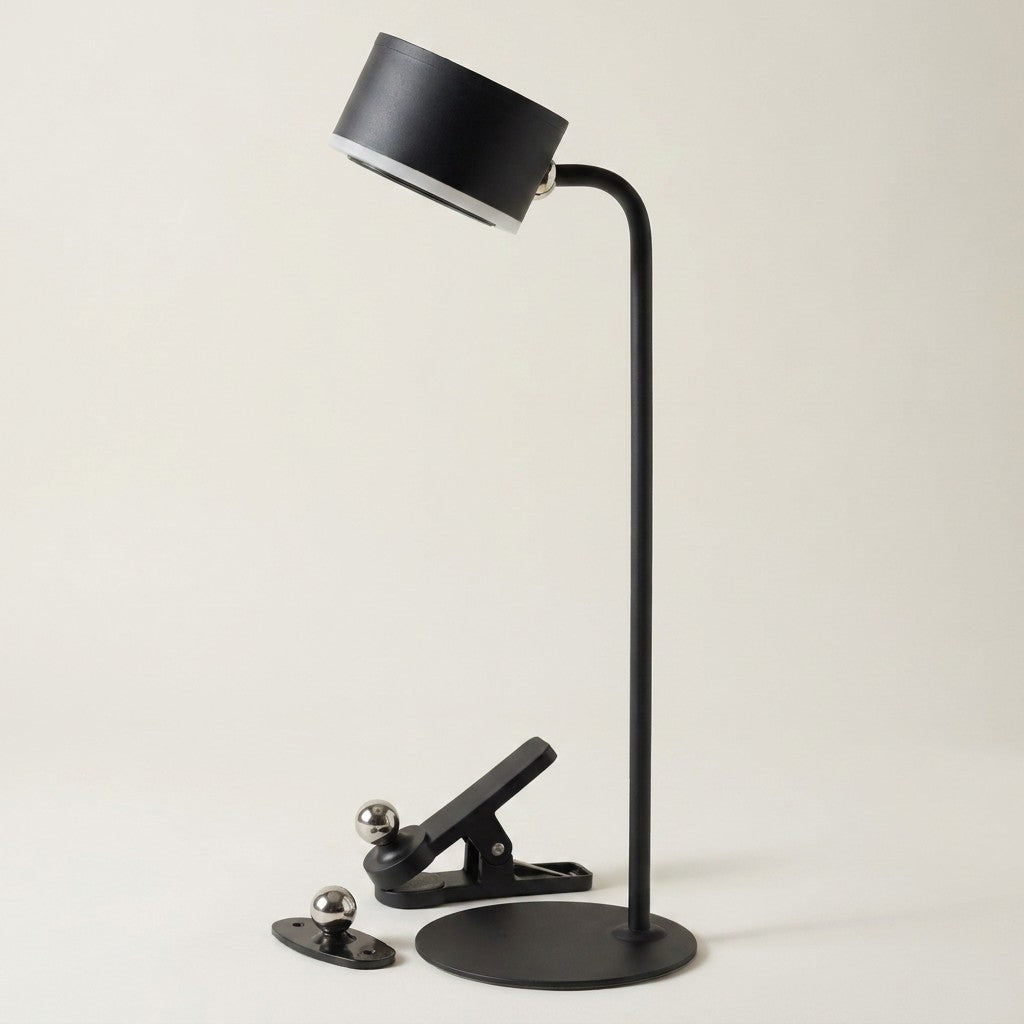 4Pc Drum Magnet Led Lamp - Black