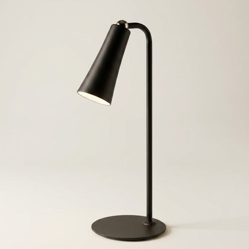 4Pc Slim Cone Led Lamp W Magnet - Black