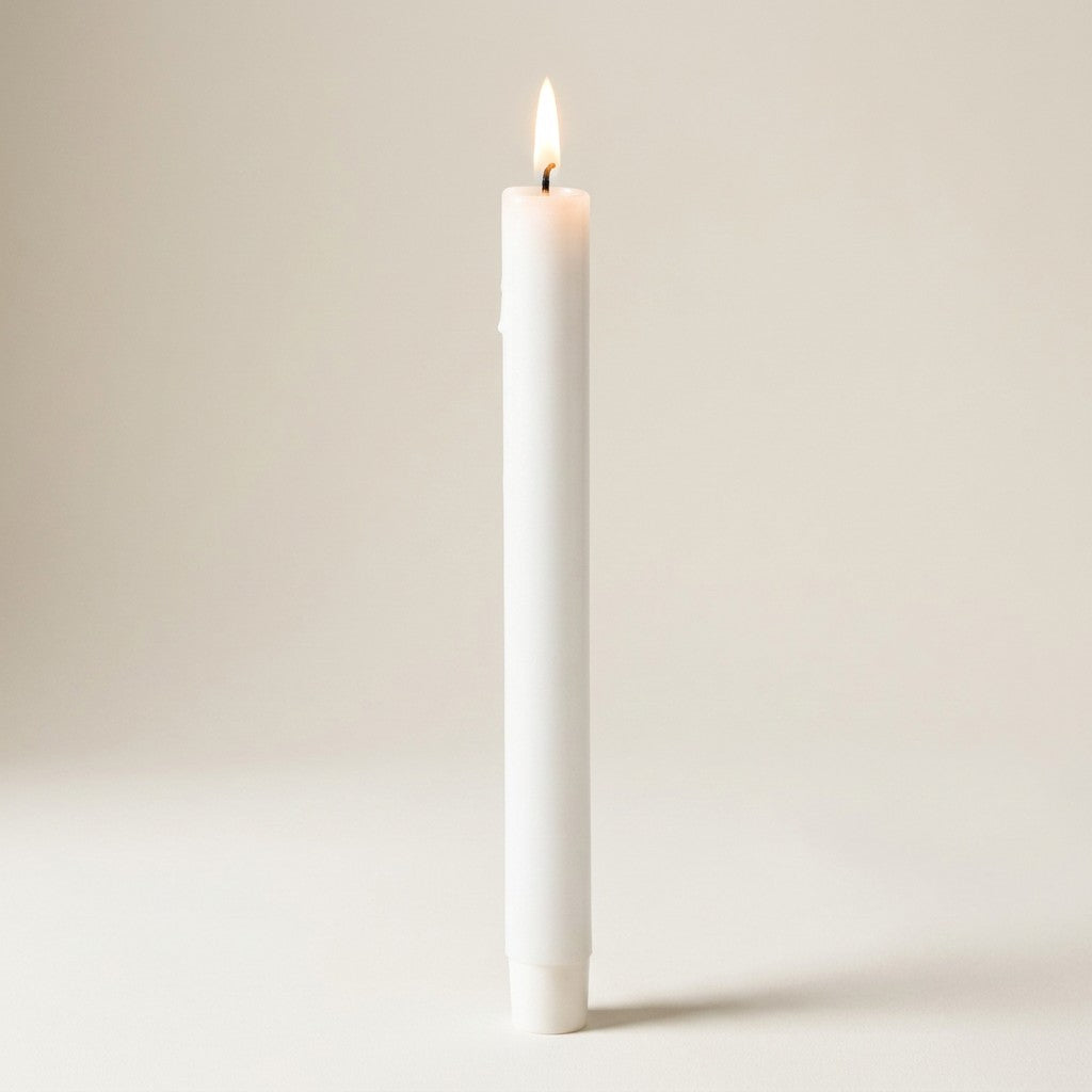 S 2 Wht Led Taper Candle 9 5 H - White