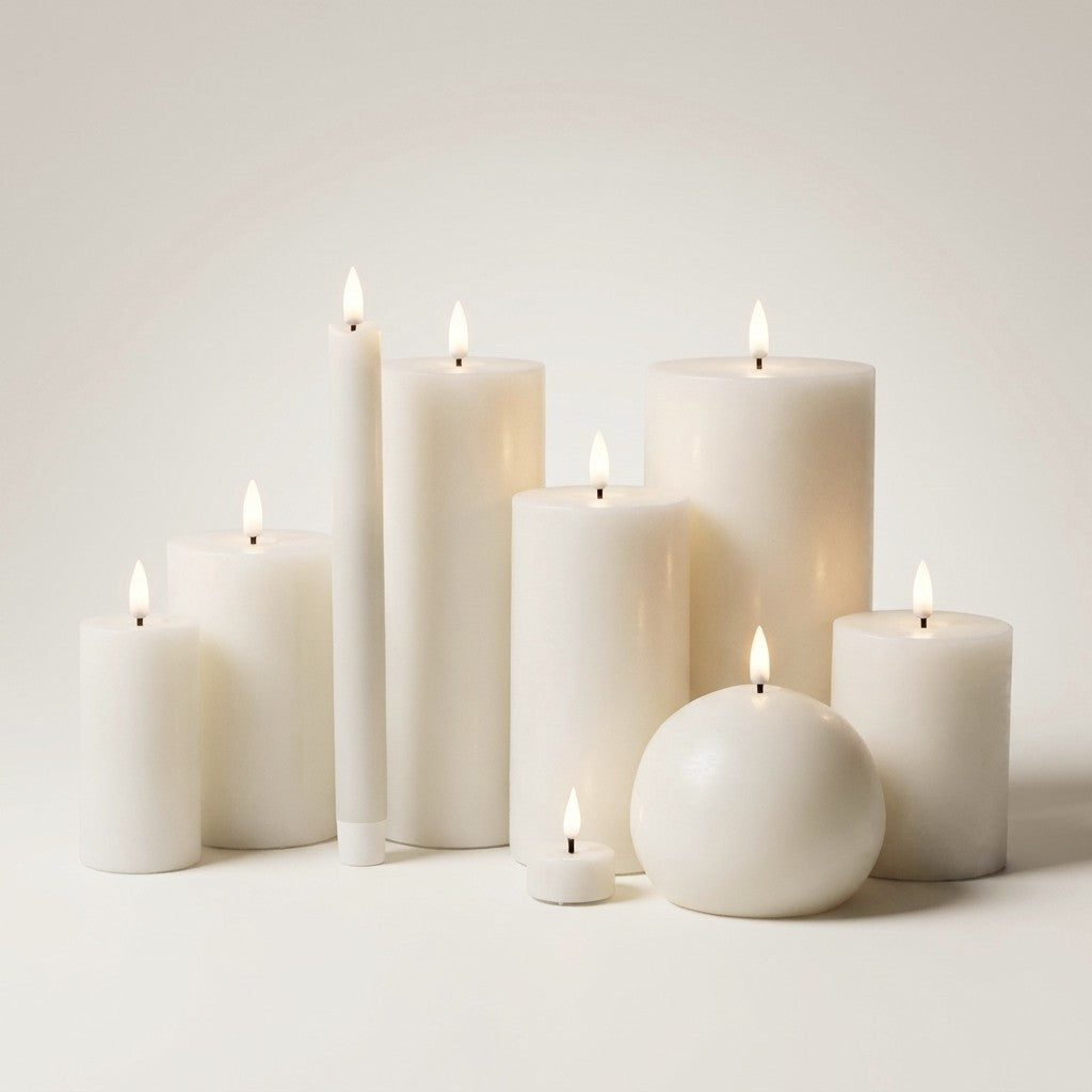 S 6 Wht Led Tealights 1 5 H - White