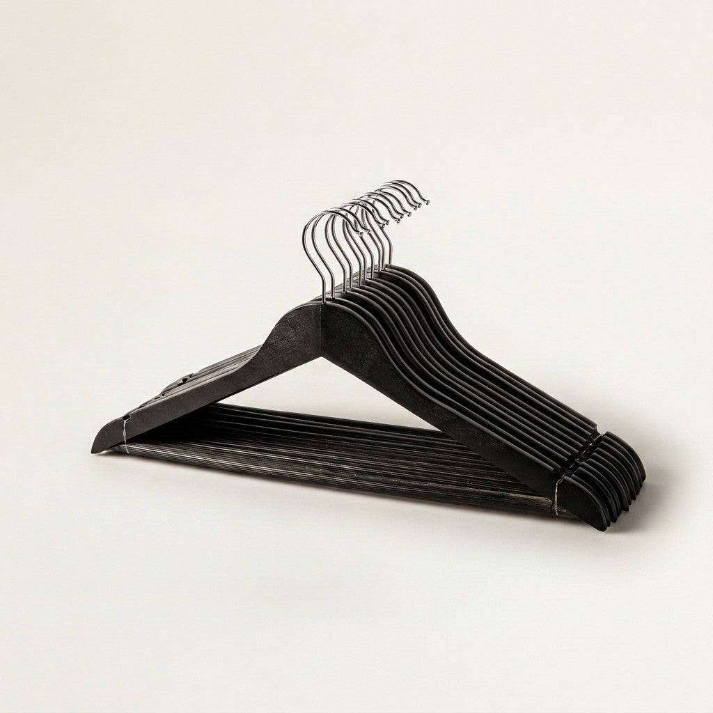 Solid Wooden Hanger, Pack of 10