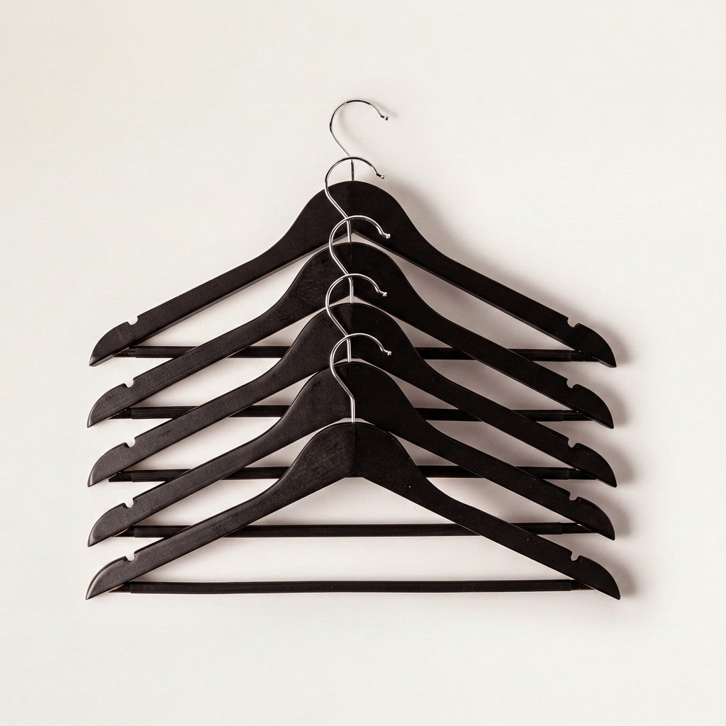 Solid Wooden Hanger, Pack of 5