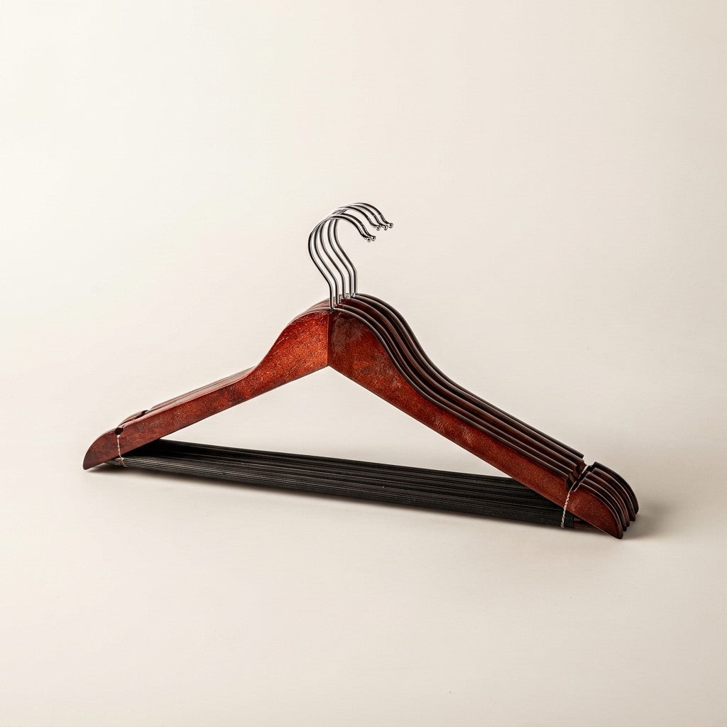 Solid Wooden Hanger, Pack of 5