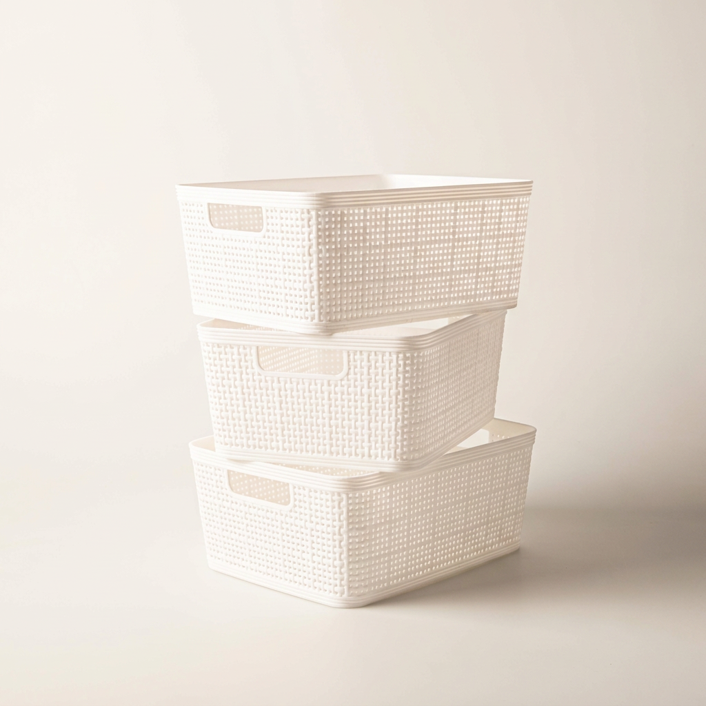 Weave Storage Basket Set, 3-Piece