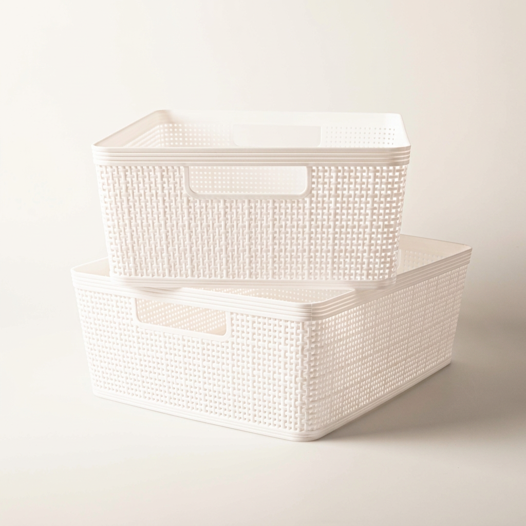 Weave Storage Basket Set, 2-Piece