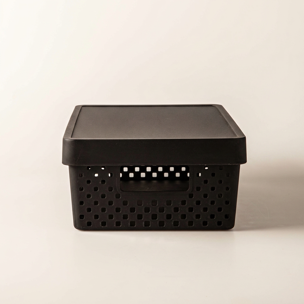Nara Perforated Storage Box with Lid