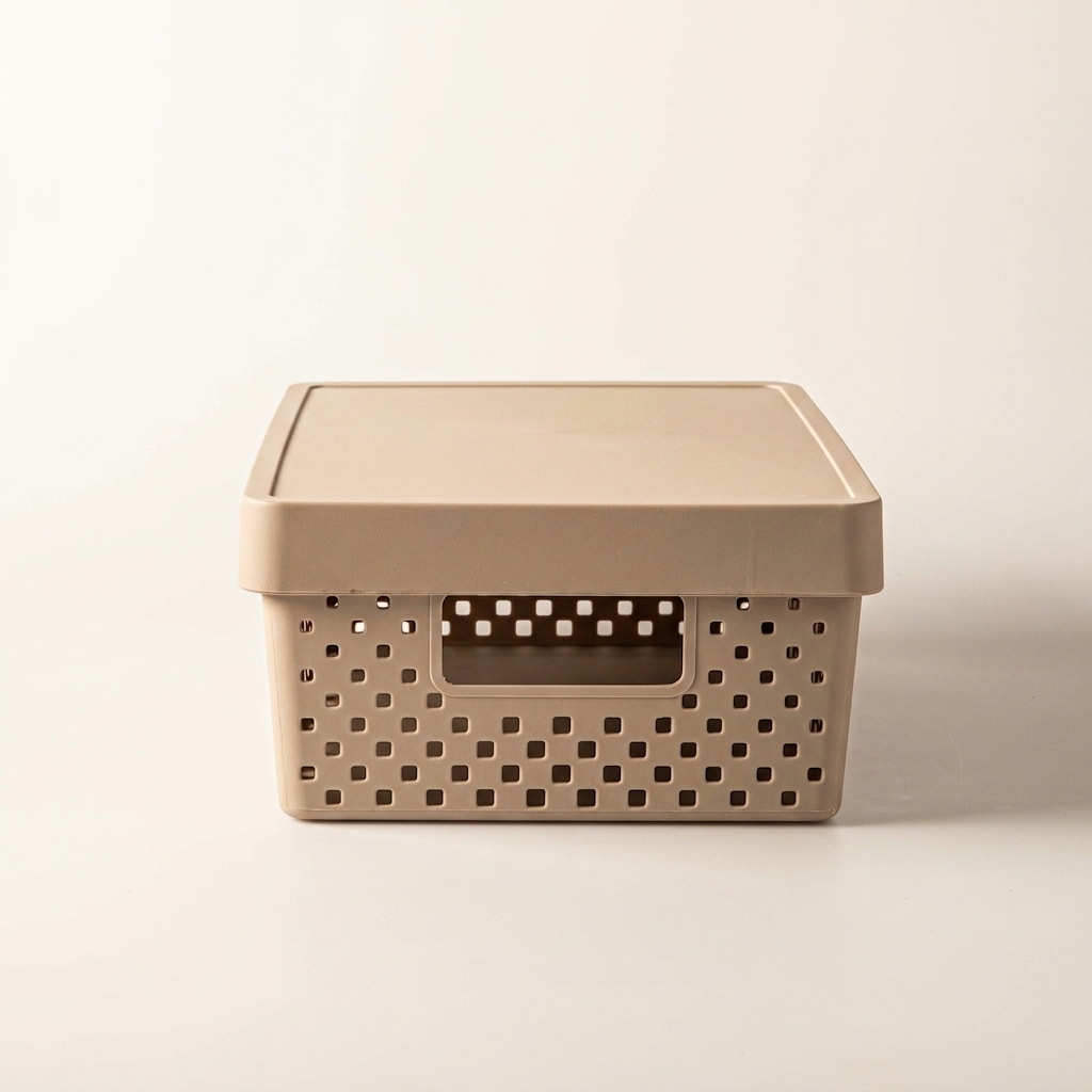 Nara Perforated Storage Box with Lid