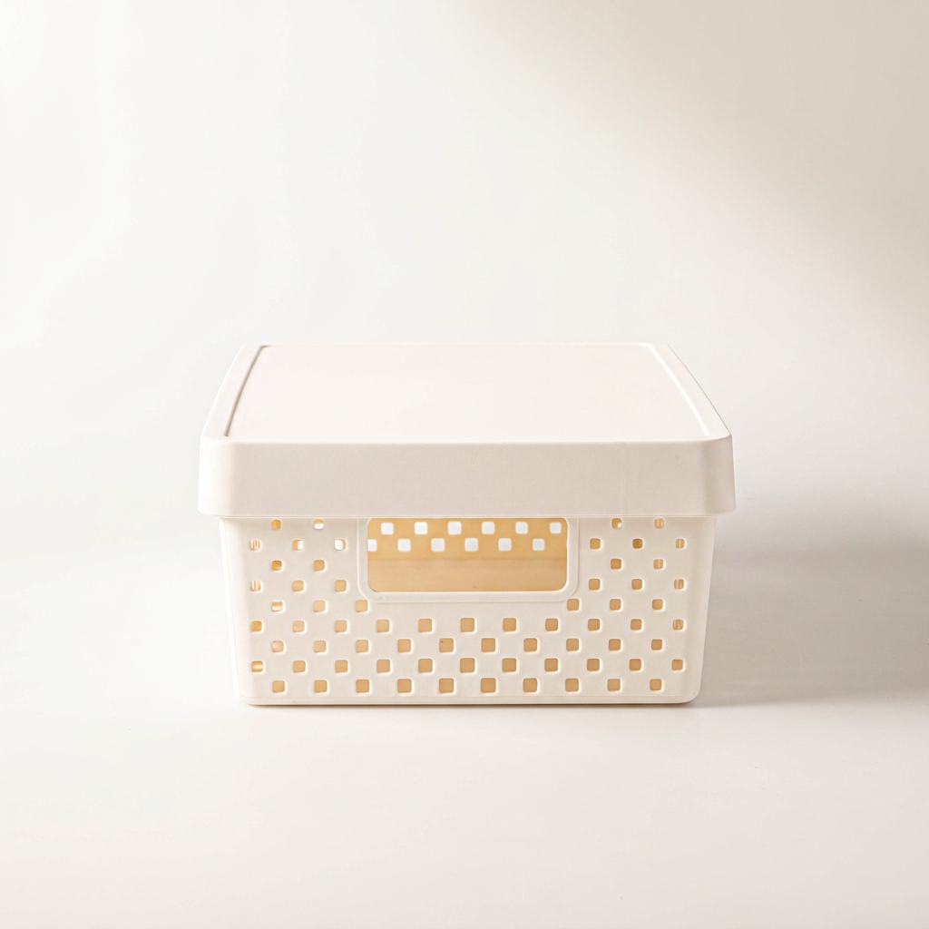 Nara Perforated Storage Box with Lid