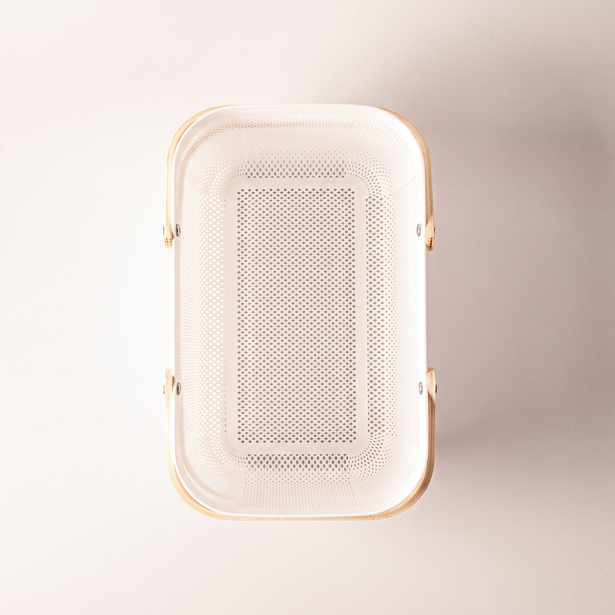 Plexus Mesh Storage Basket with Wooden Handle, Large