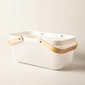 Plexus Mesh Storage Basket with Wooden Handle, Large
