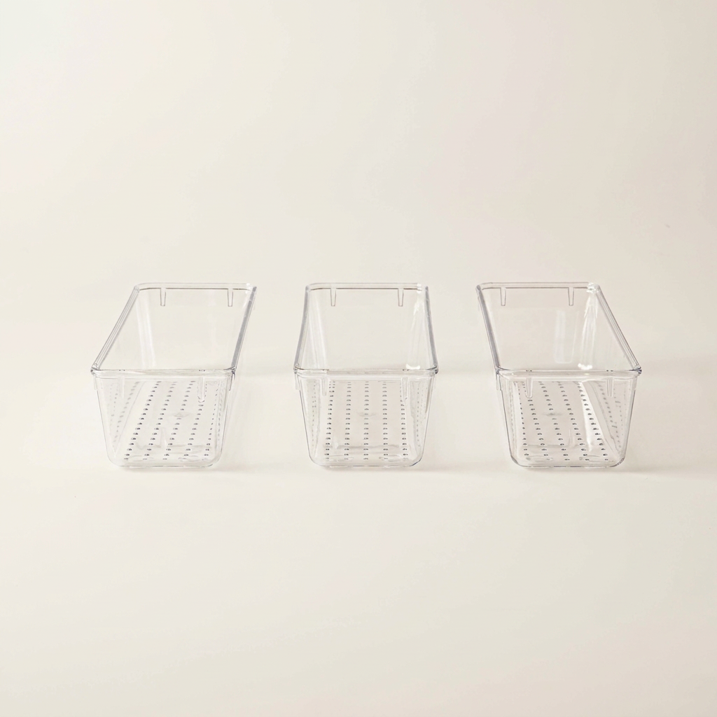 Pet Rectangular Bins, Set of 3