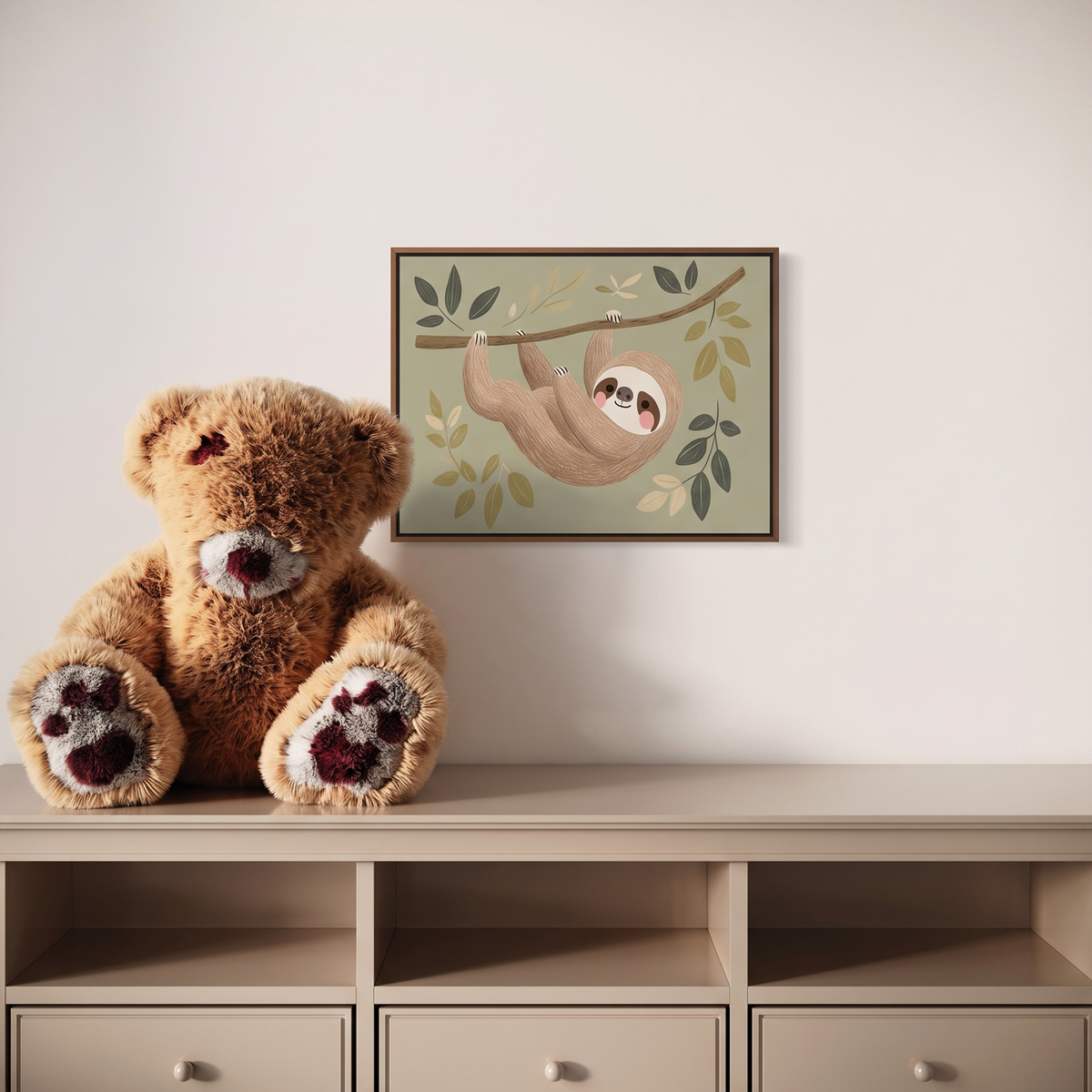 Hanging Sloth Wall Art