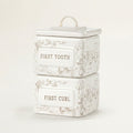 First Tooth Curl Keepsake Box - Ivory