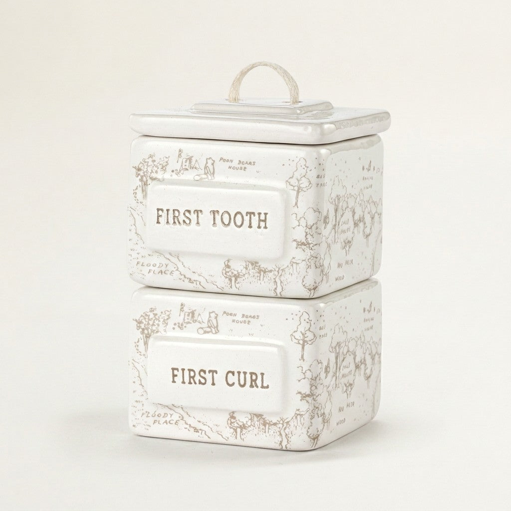 First Tooth Curl Keepsake Box - Ivory