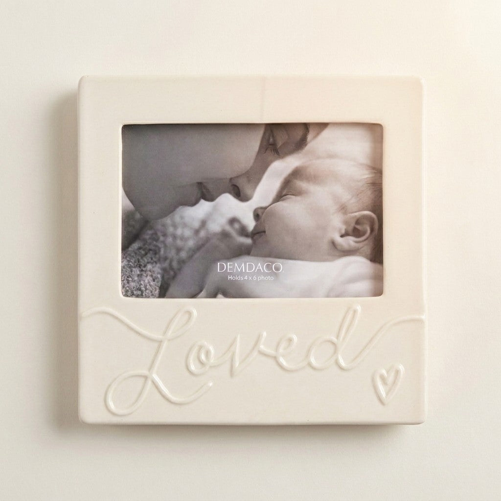 Luxurious Baby Loved Frame - Cream