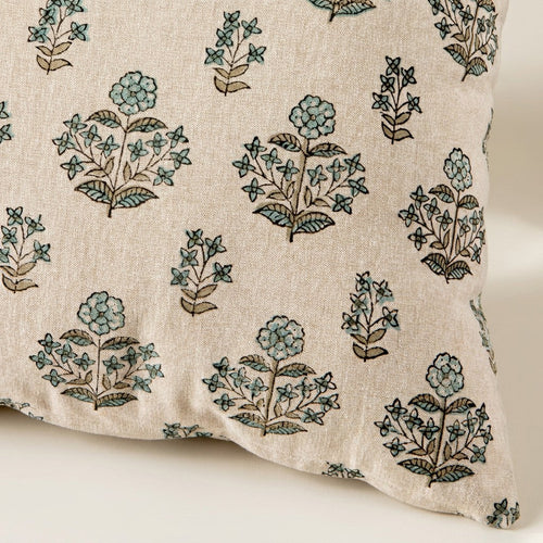 Block Print Salvia Pillow