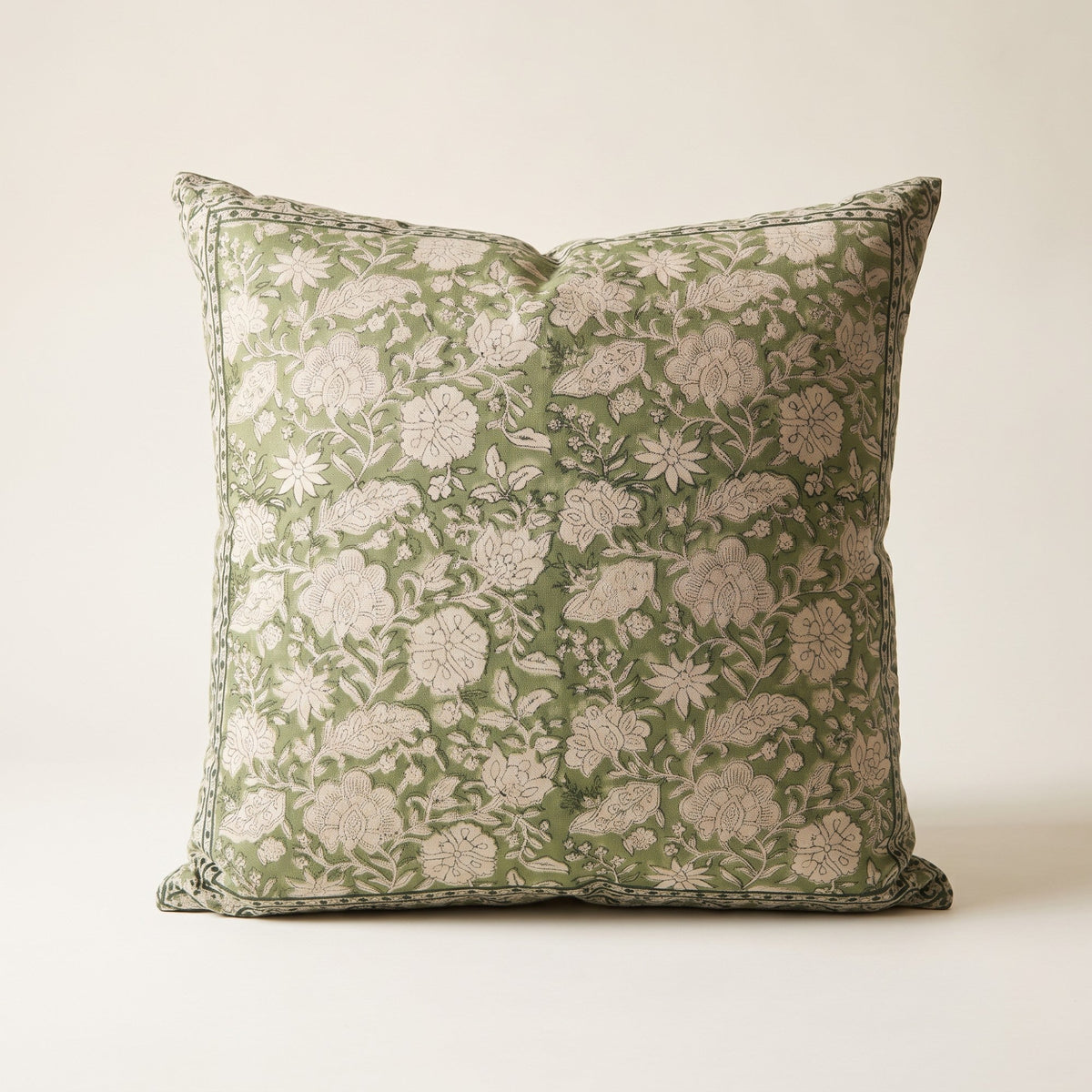 Block Print Freesia Pillow