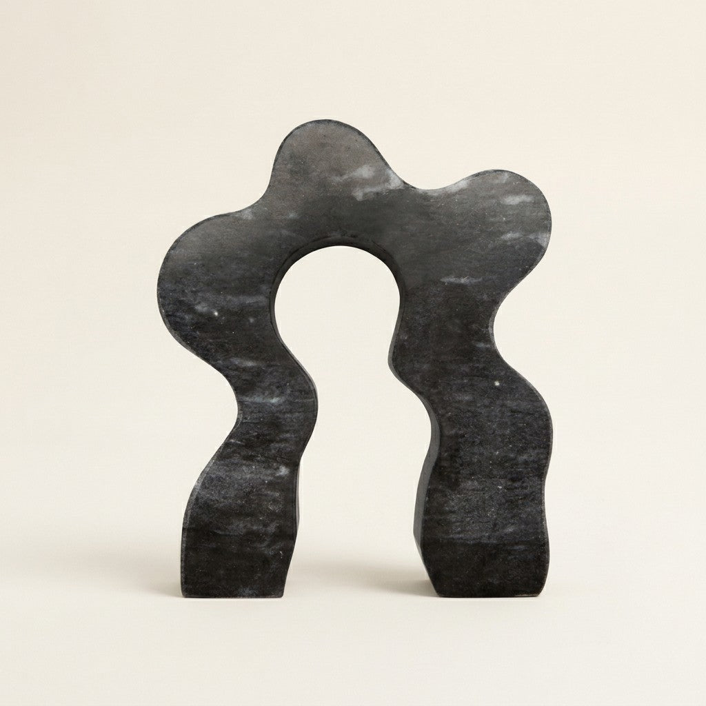 Marble Gray Wave Bookend