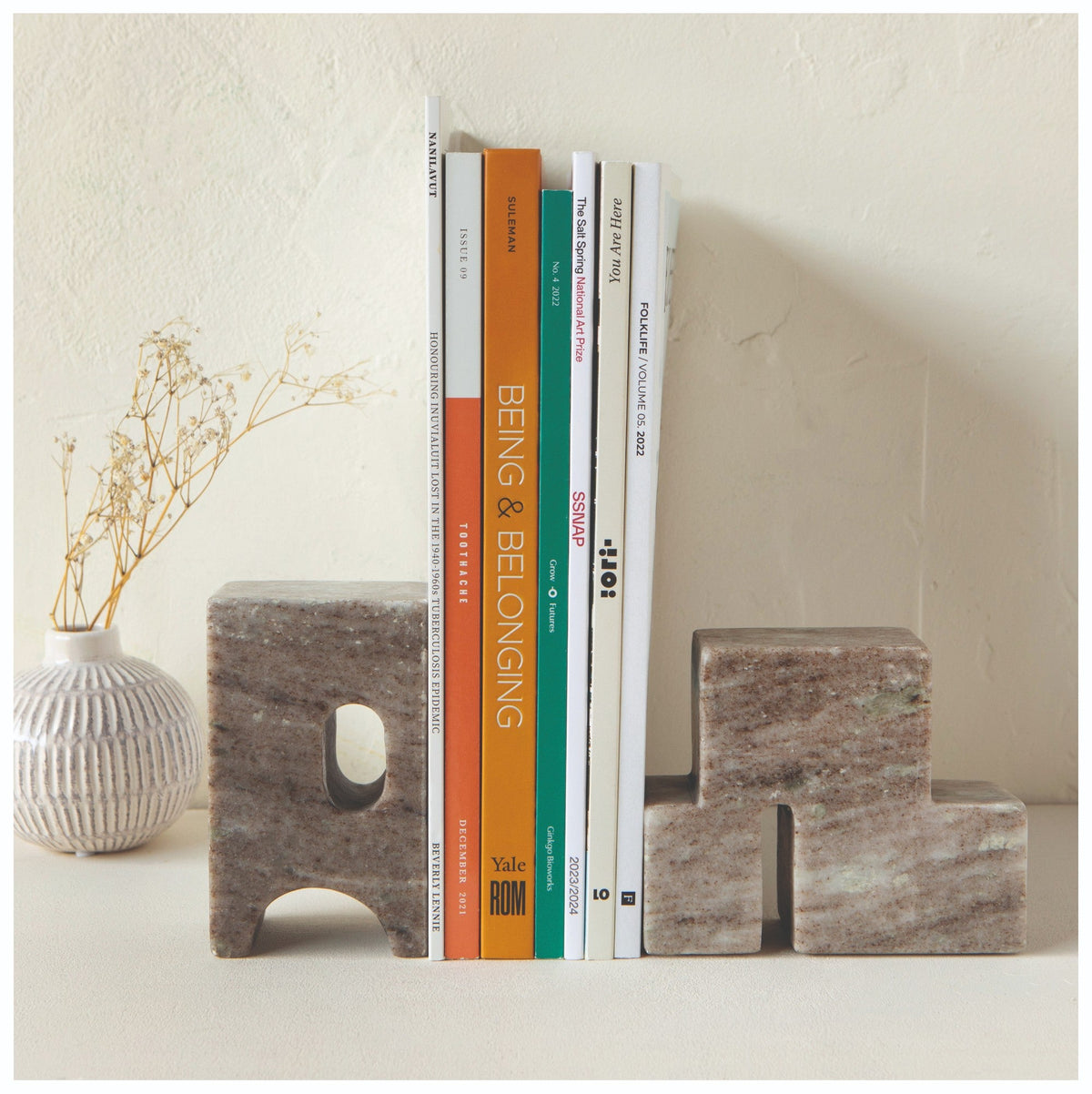 Marble Block Bookend