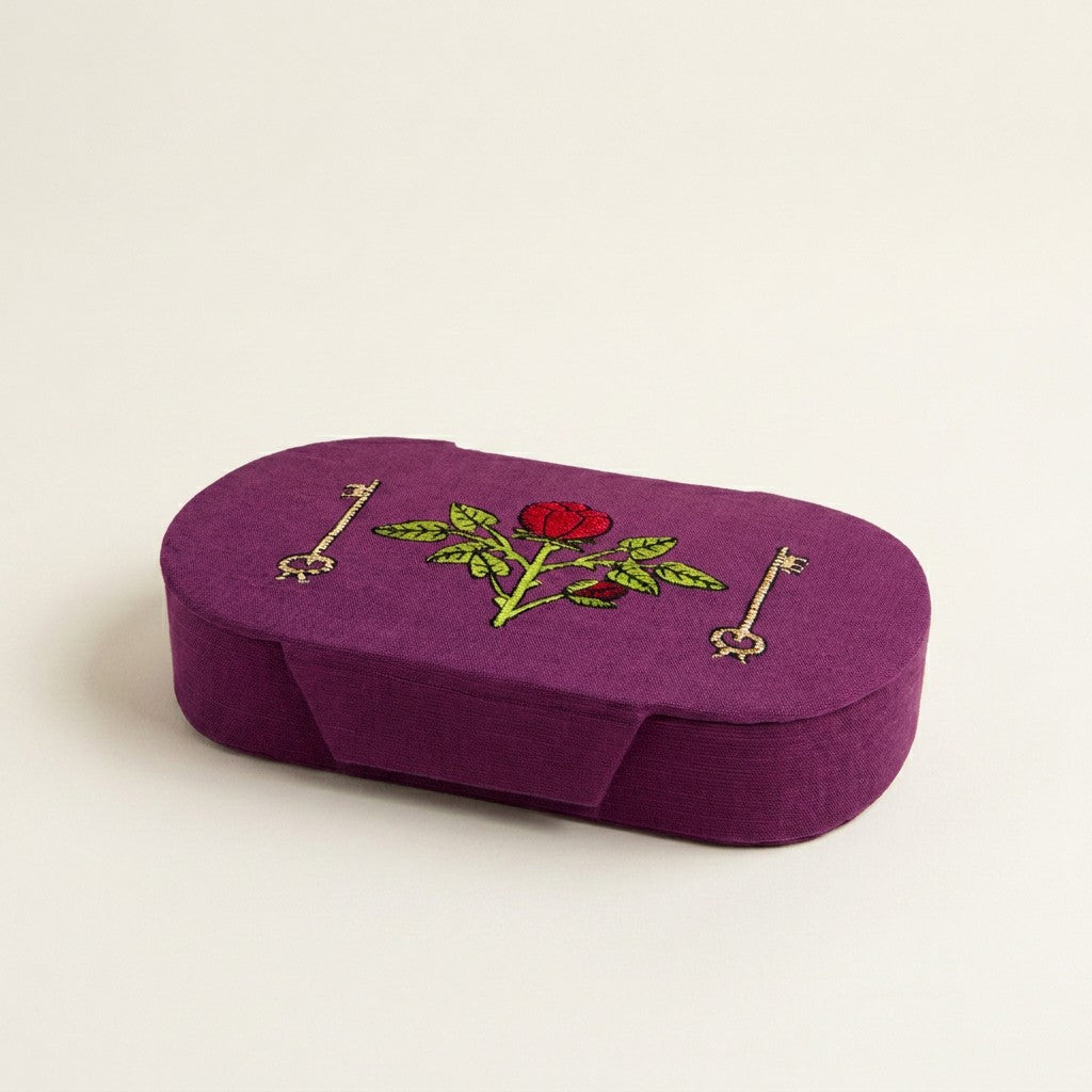 Rose Briar Embroidered Jewelry Box