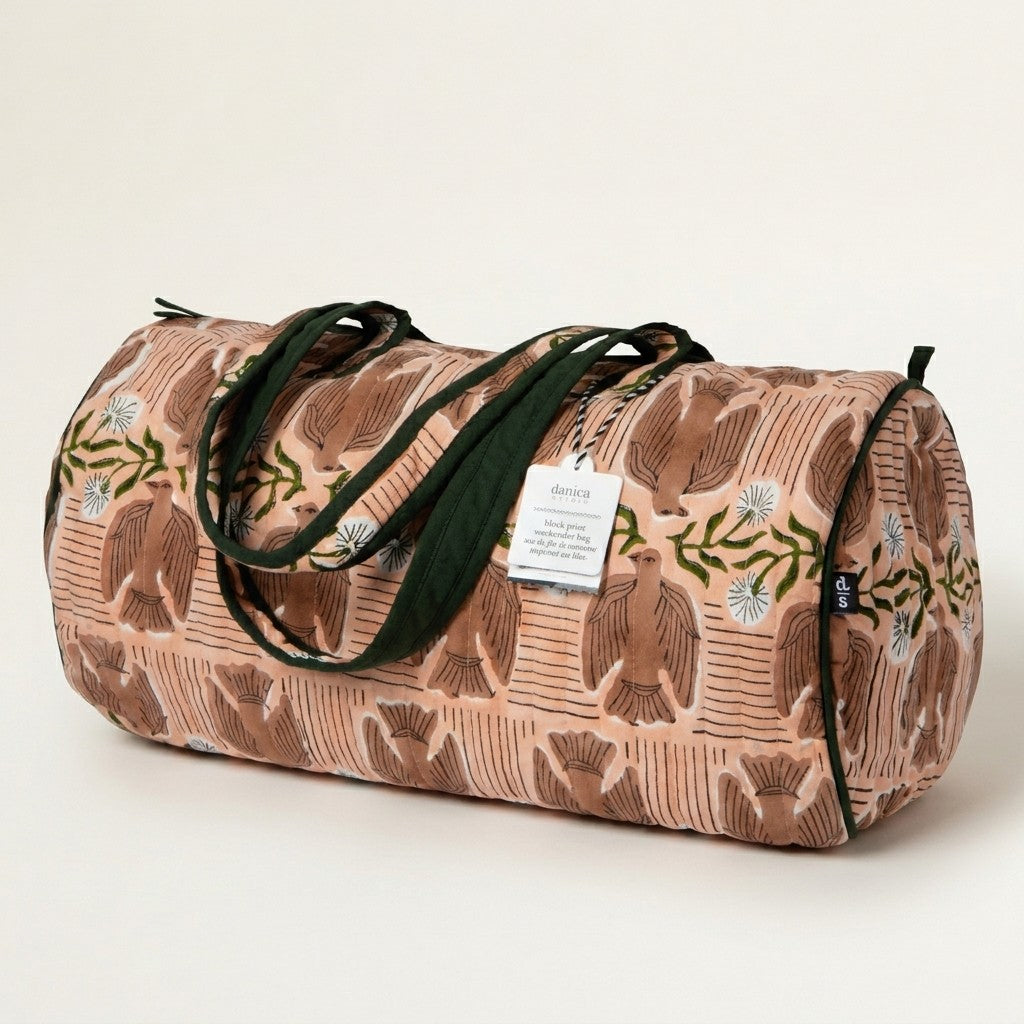 Peregrine Block Print Weekender Bag