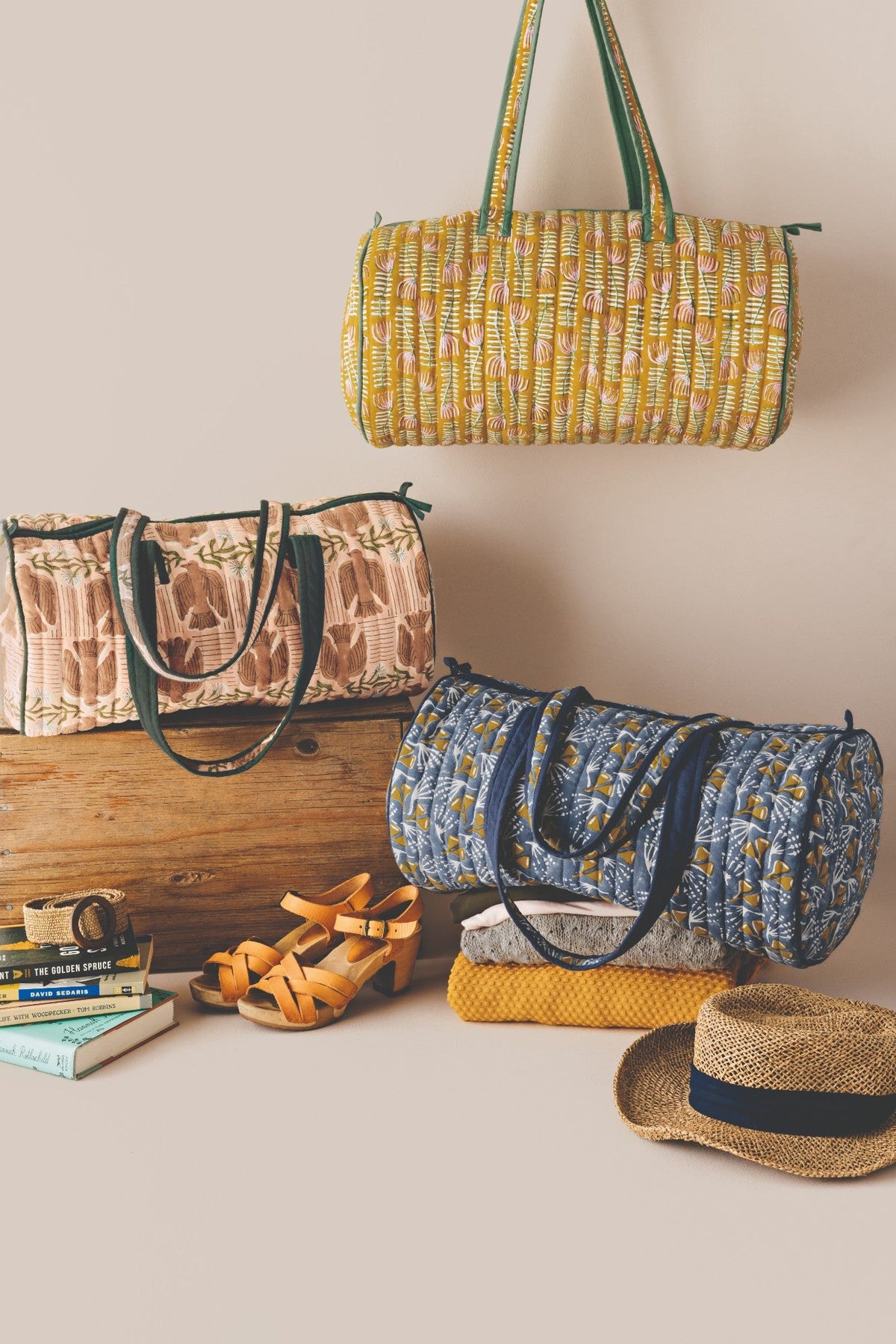 Peregrine Block Print Weekender Bag