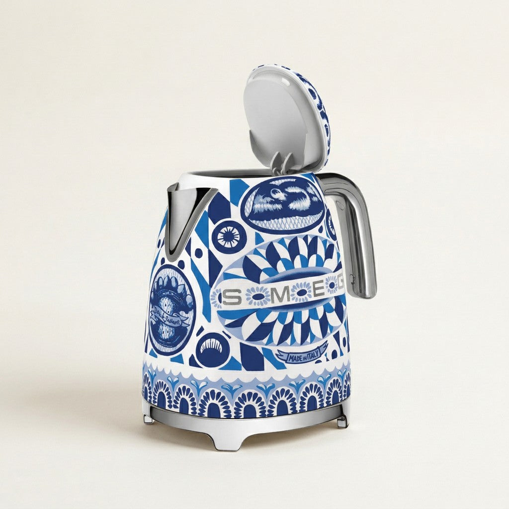 SMEG x Dolce Electric Kettle 1.7L, Blu Mediterraneo