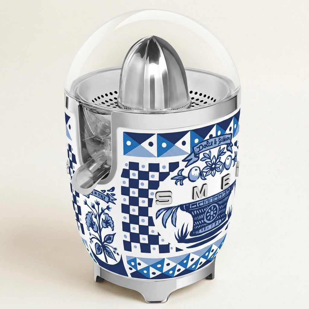 SMEG x Dolce Citrus Juicer, Blu Mediterraneo