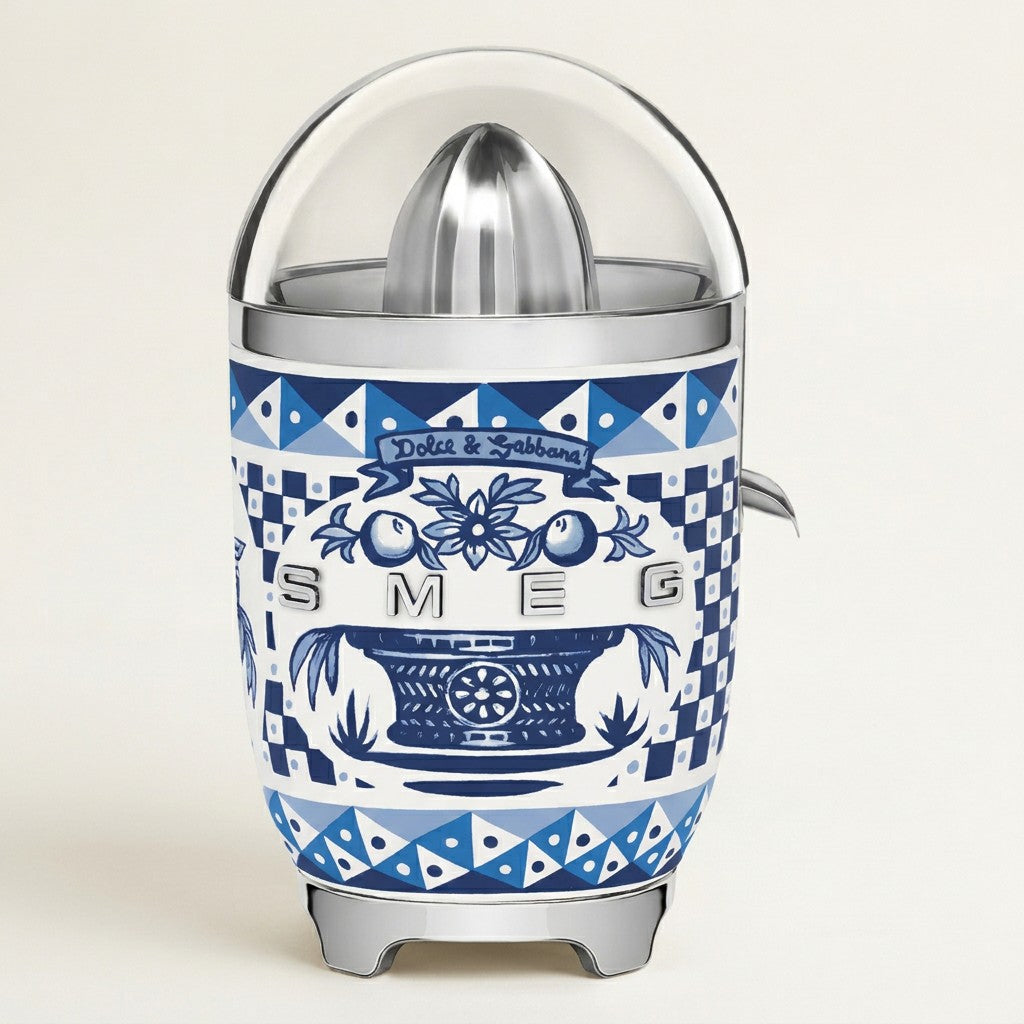 SMEG x Dolce Citrus Juicer, Blu Mediterraneo