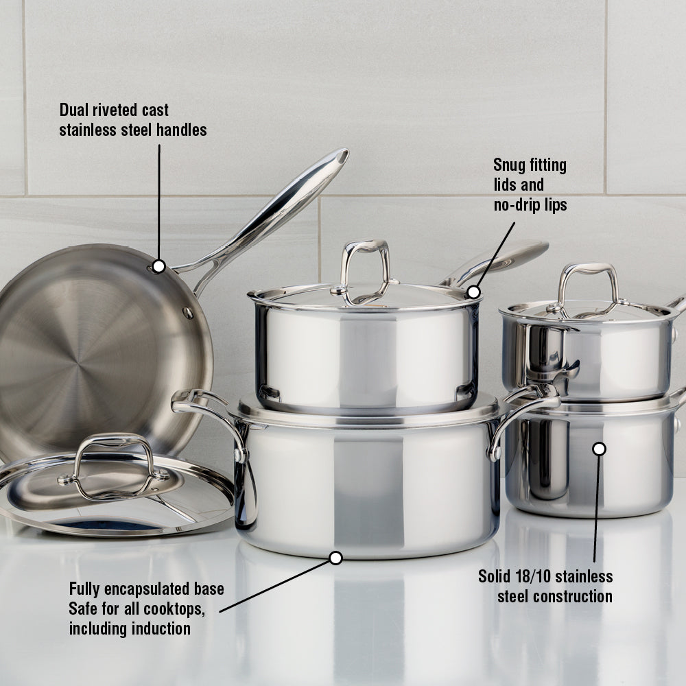 Meyer SuperSteel Tri-Ply Clad 10-Piece Cookware Set