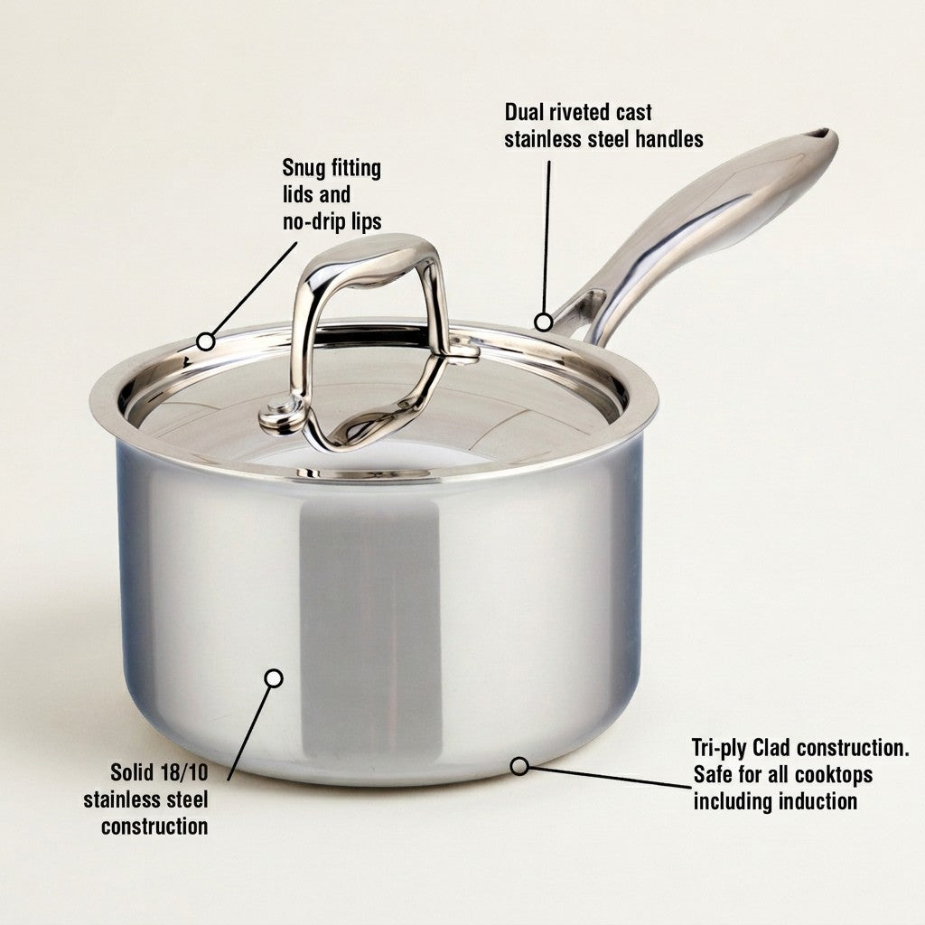 Meyer SuperSteel Clad Covered Saucepan, 2 L