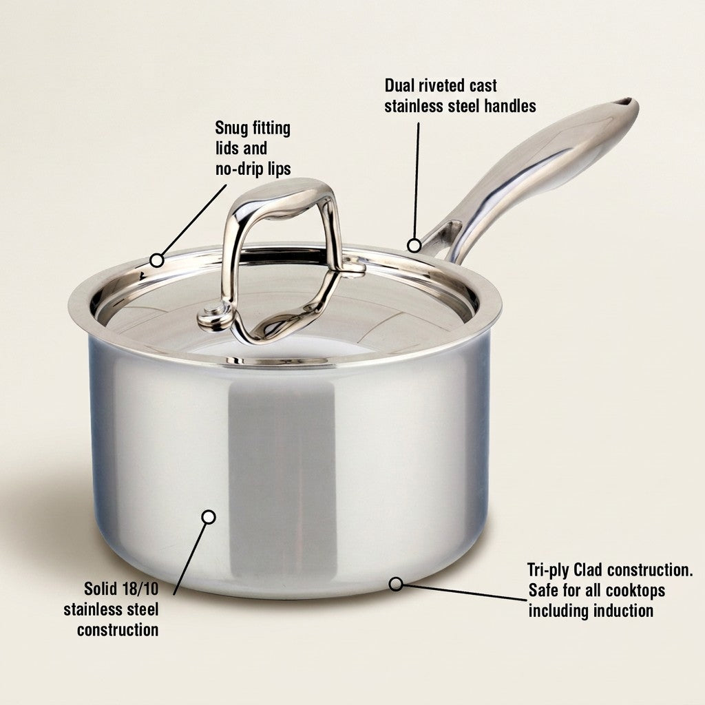 Meyer SuperSteel Clad Covered Saucepan, 3 L
