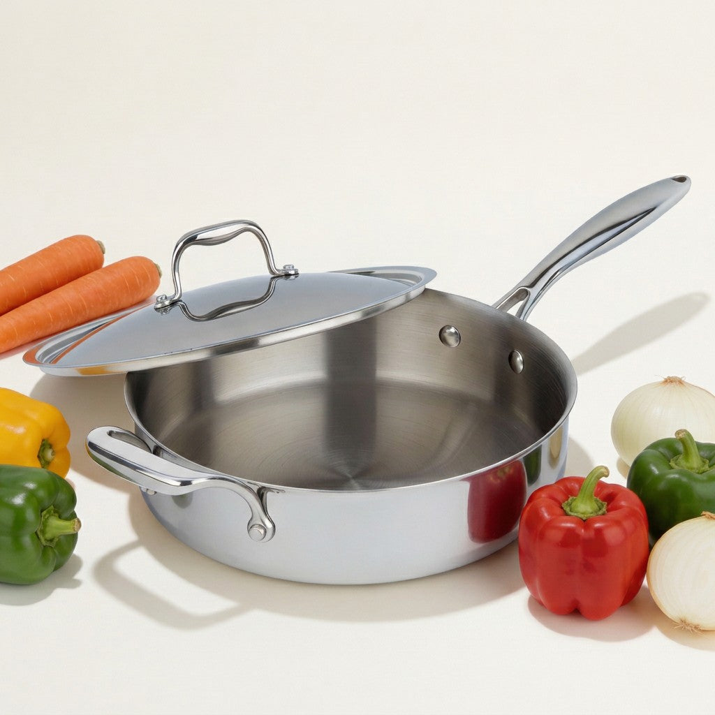 Meyer SuperSteel Clad Covered Sauté Pan, 4.2 L